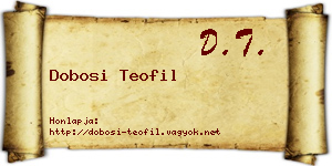 Dobosi Teofil névjegykártya